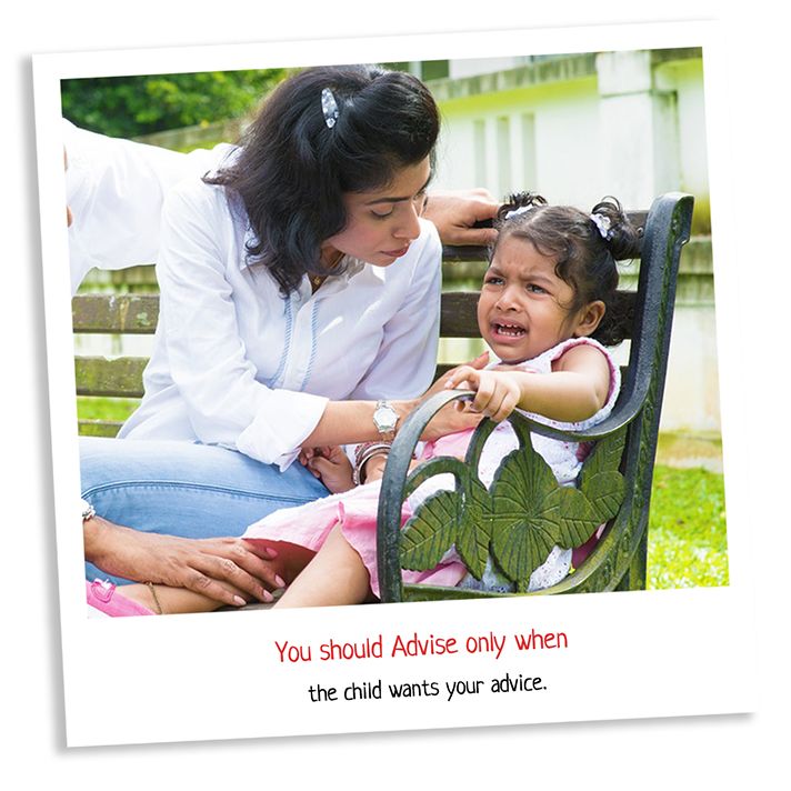 Parent advising child